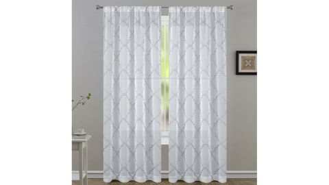 Laura Ashley Geometric Sheer Curtain Panels
