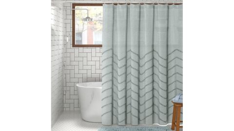 Maya Cotton Geometric Single Shower Curtain