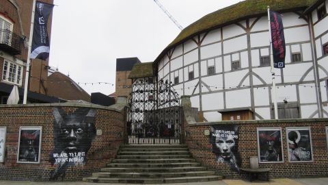 London / UK - March 19th 2020: Outside the closed Shakespeare's Globe Theatre in London, a popular tourist destination is empty as people are told to self isolate during the COVID-19 coronavirus