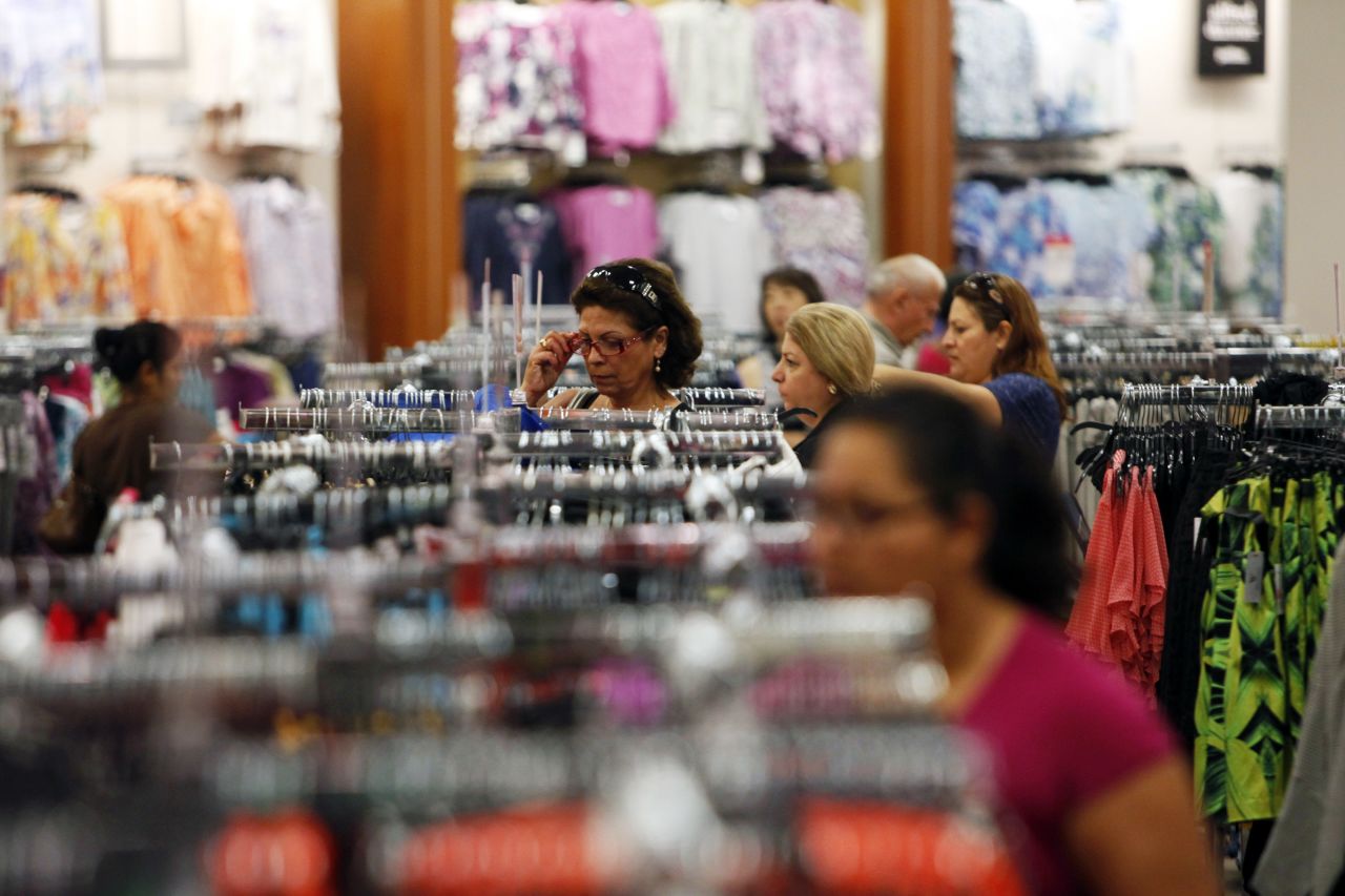 Customers shop inside a JCPenney store in Glendale, California, in 2013.