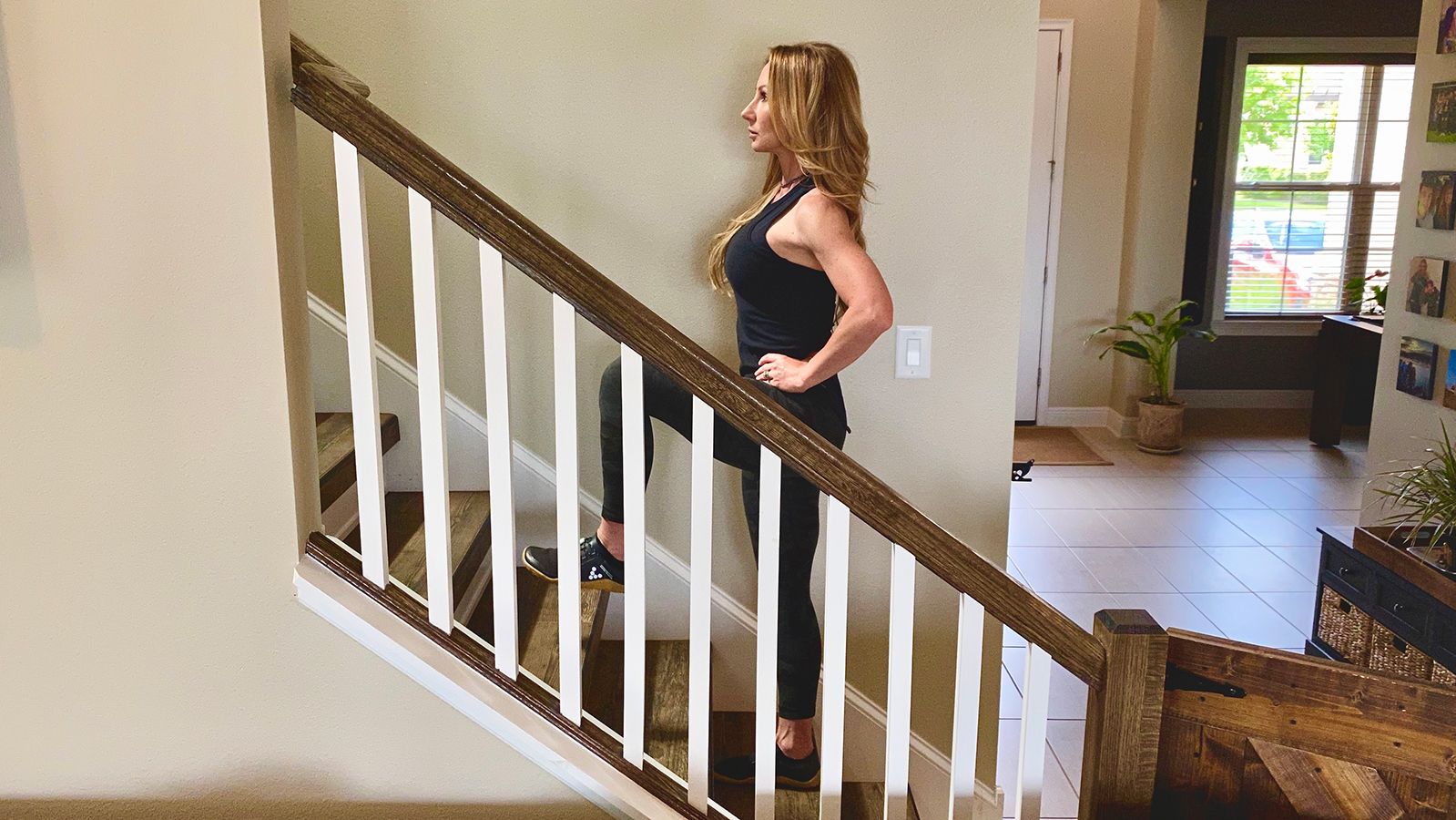 Dana Santas shares a simple yet effective at-home workout using two stairs and your own body weight.