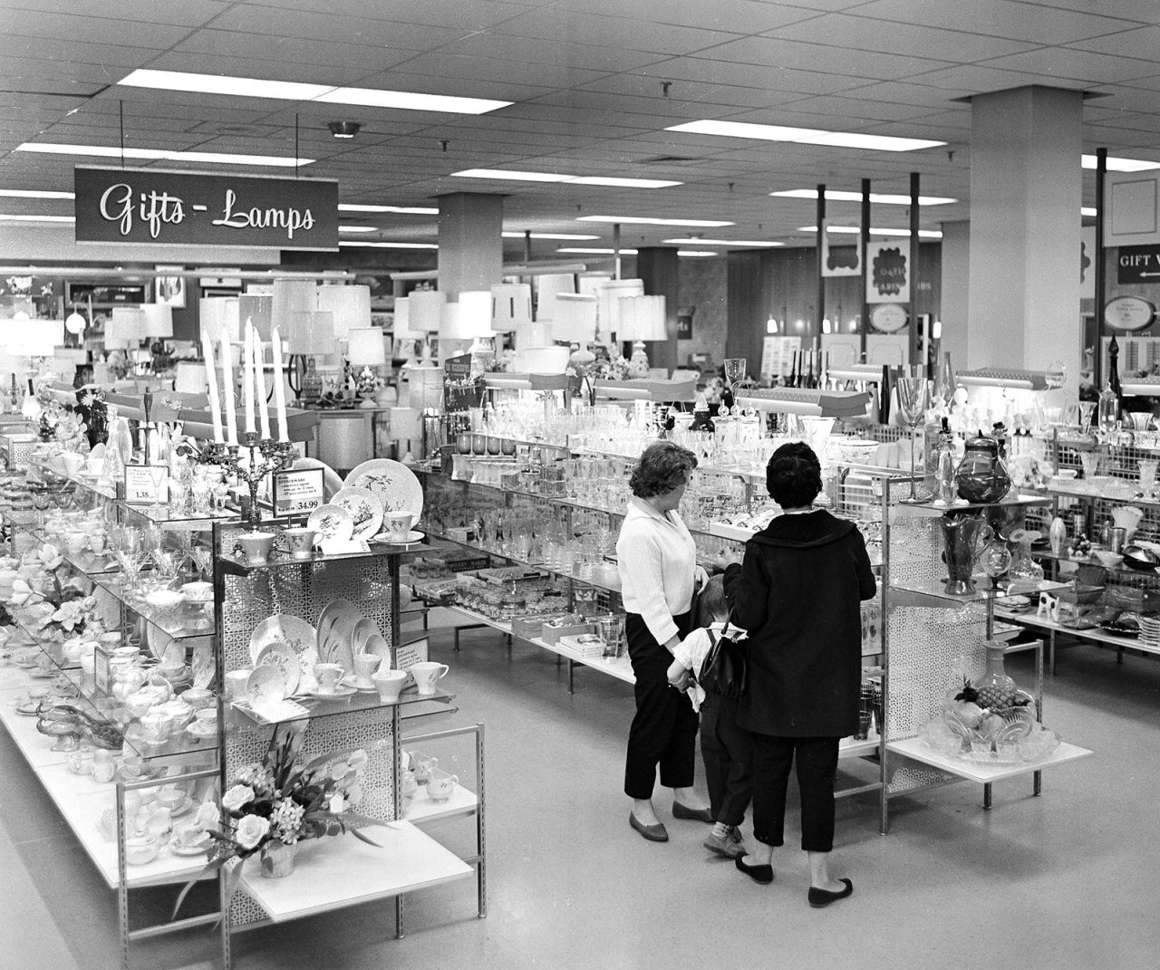 People shop inside a Sears store in Morton Grove, Illinois, in 1961.