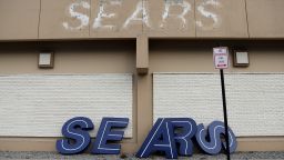 A dismantled sign sits leaning outside a Sears department store one day after it closed as part of multiple store closures by Sears Holdings Corp in the United States in Nanuet, New York, U.S., January 7, 2019. REUTERS/Mike Segar