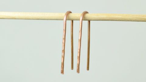 Copper Open Hoop Earrings