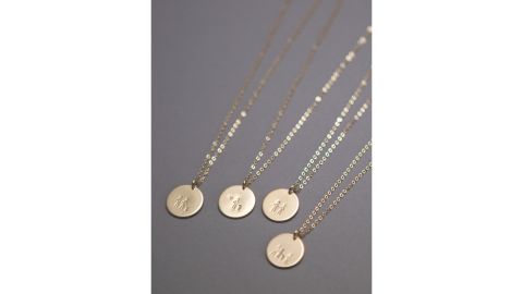 Stick Family Disk Necklace
