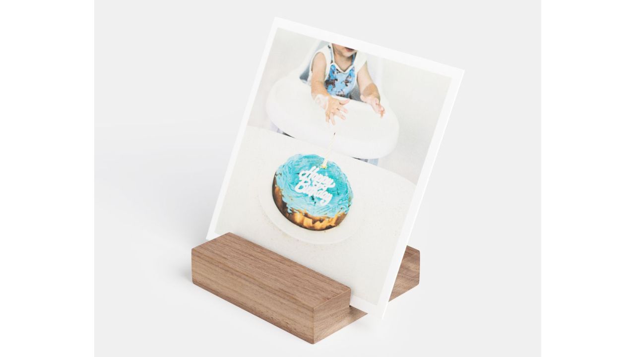 Walnut Block & 10 Photo Prints