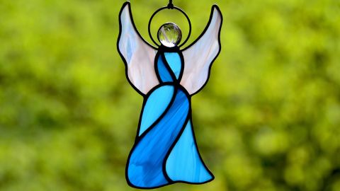 Stained glass angel sun catcher