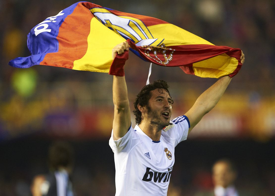 Esteban Granero celebrates after winning the Copa del Rey against Barcelona in 2011.