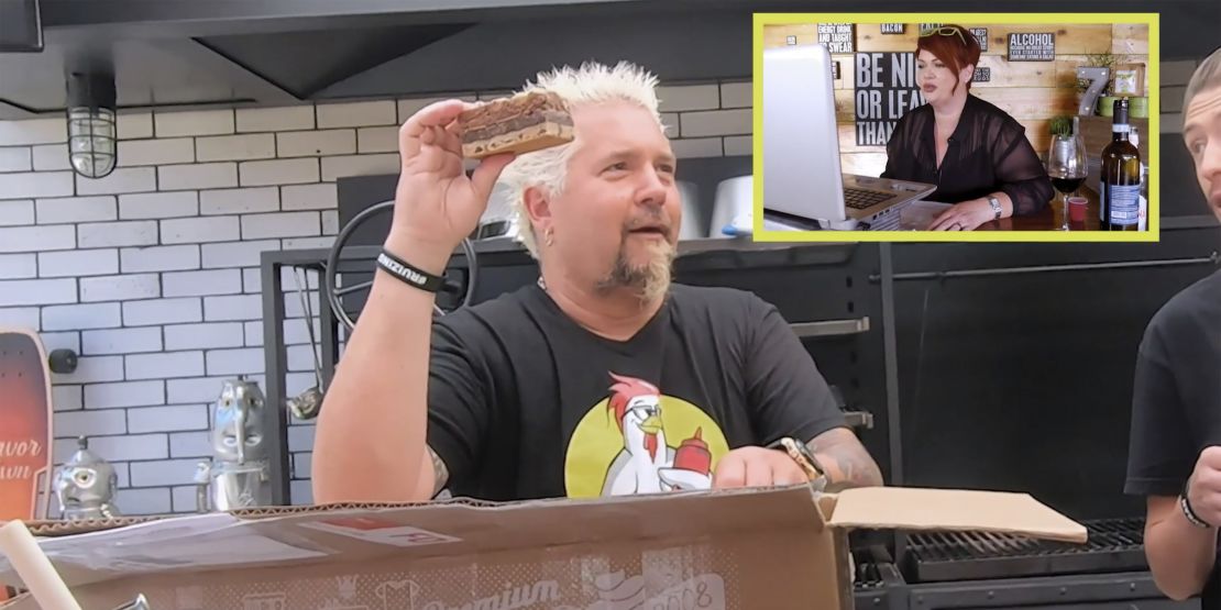 Guy Fieri appears on a special take-out episode of "Diners, Drive-Ins and Dives." 