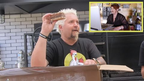 Guy Fieri appears on a special take-out episode of "Diners, Drive-Ins and Dives." 