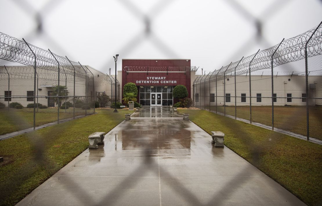 The Stewart Detention Center in Lumpkin, Georgia, about 140 miles southwest of Atlanta. It's one of the largest immigrant detention centers in the US.