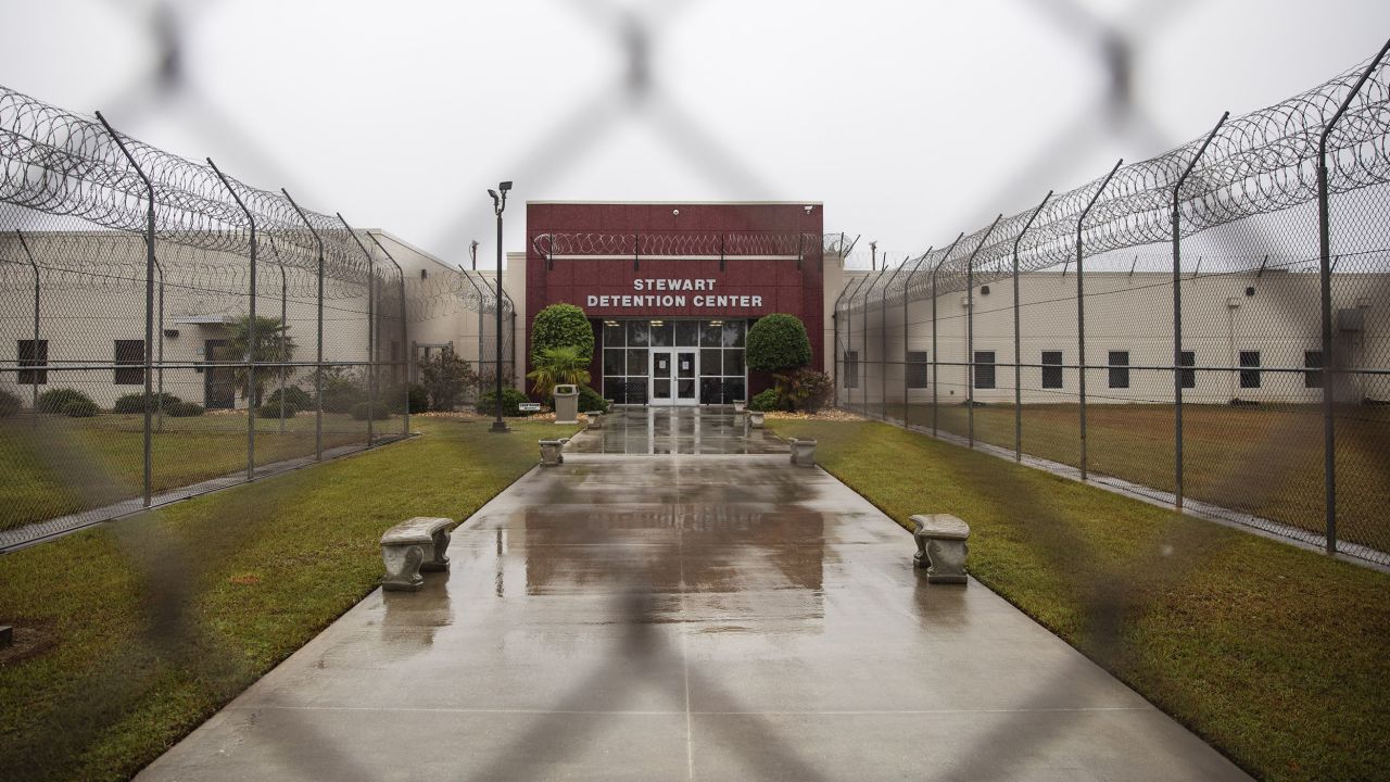 The Stewart Detention Center in Lumpkin, Georgia, about 140 miles southwest of Atlanta. It's one of the largest immigrant detention centers in the US.