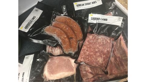 An array of Porter Road meats upon their delivery 
