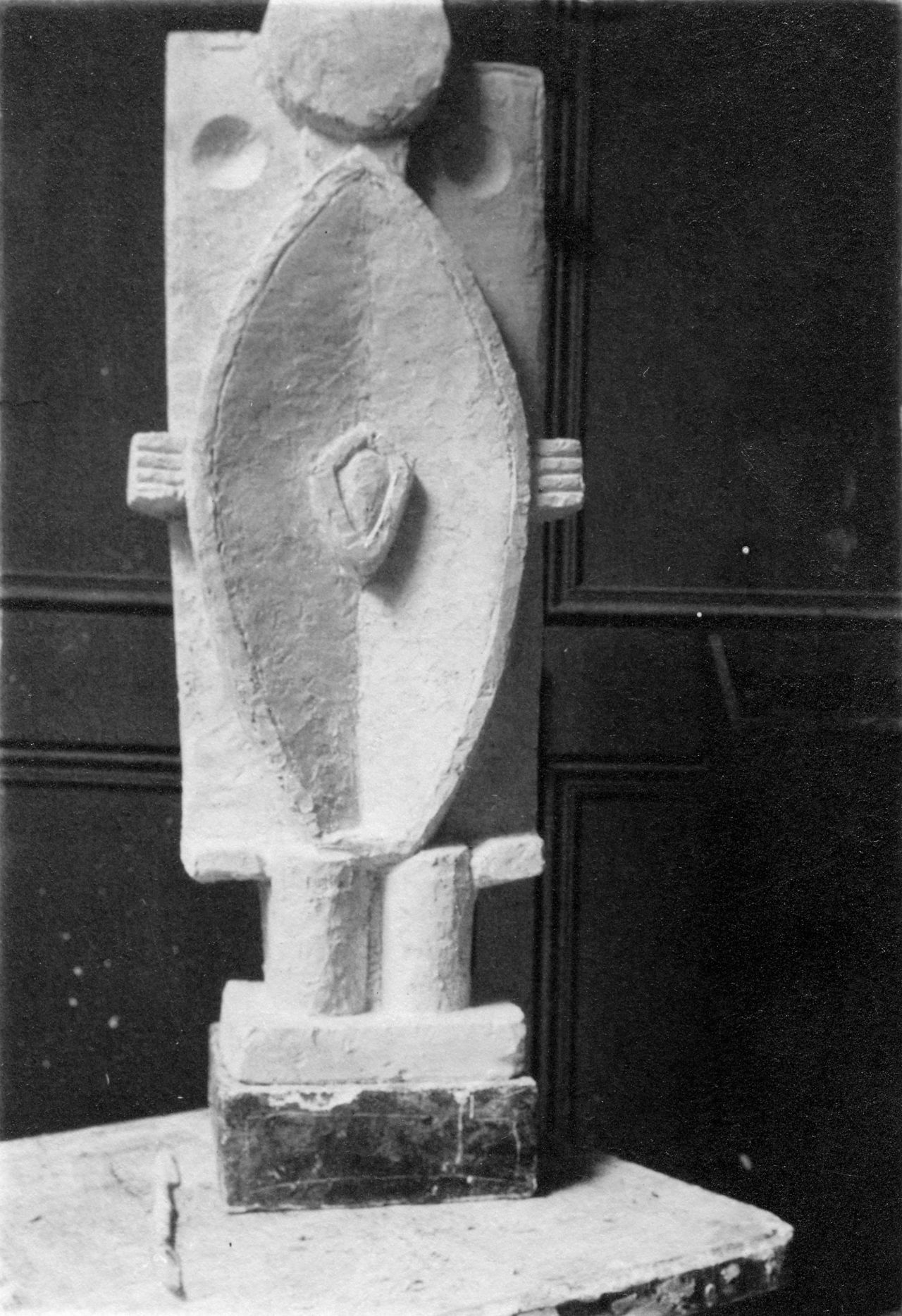 The playful plaster work "Composition" (1926-1927) predates the artist's Surrealist period and is still missing today.