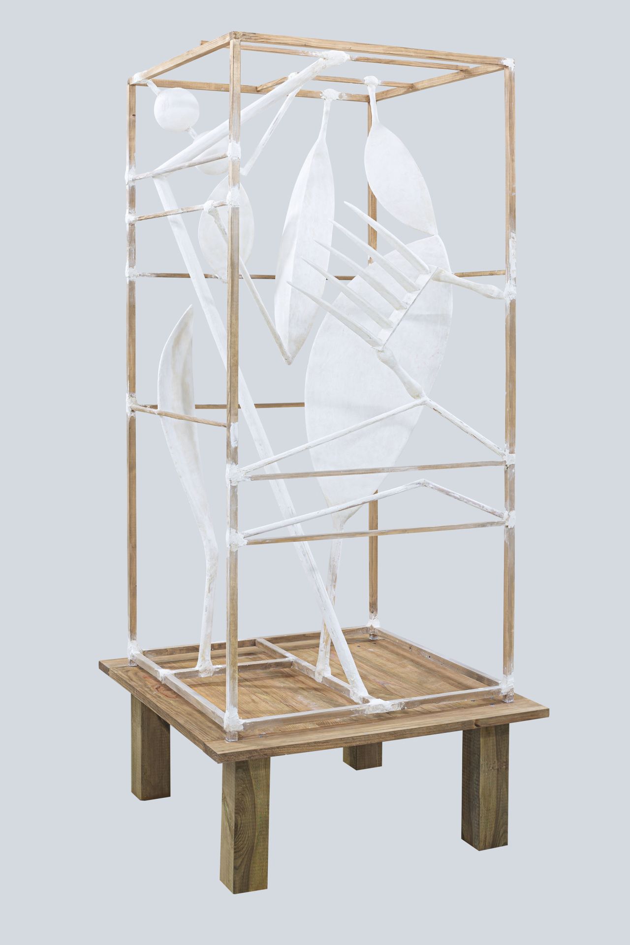 A reconstruction of "Silence Bird," which only exhibited once before it was accidentally destroyed in Max Ernst's studio.