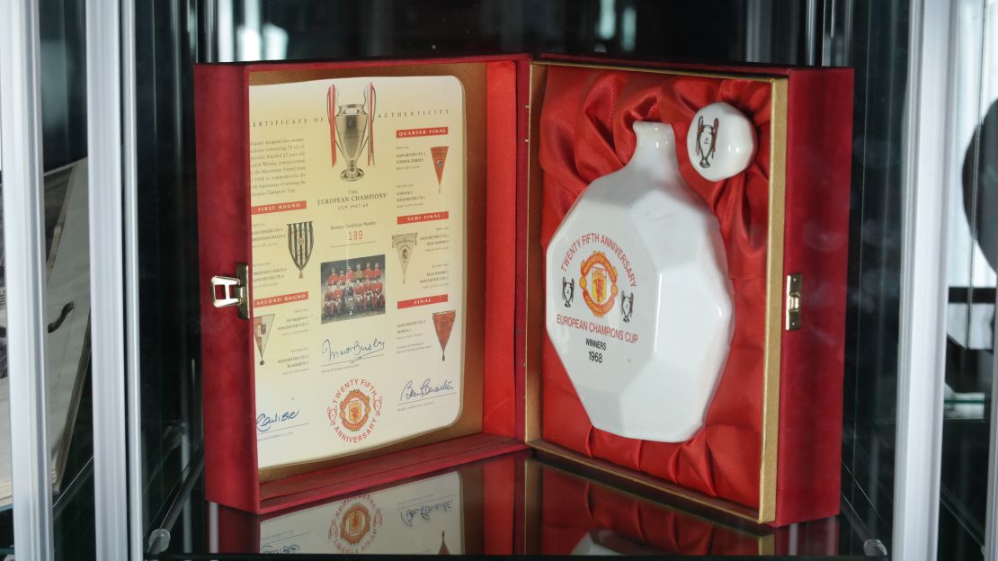 A trinket celebrating United's European Cup win will be on display at the museum.