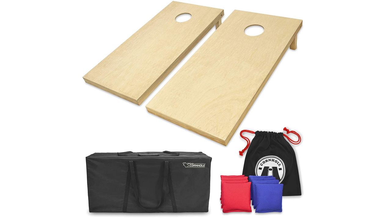 GoSports Solid Wood Premium Cornhole Set