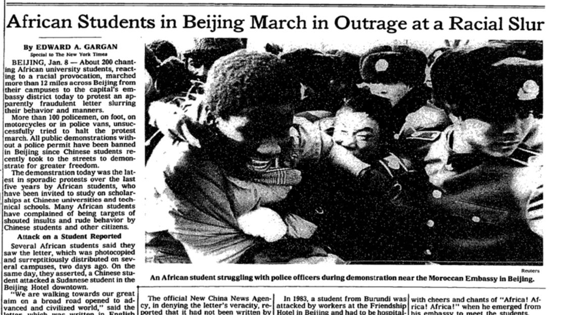 African students march 1987