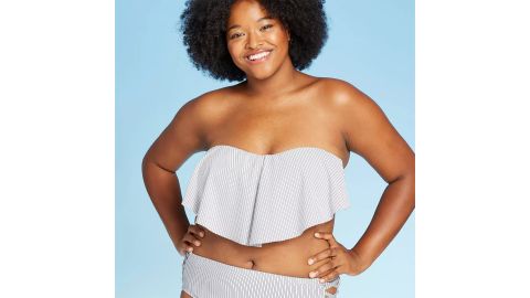 Xhilaration Plus Size Seersucker Flounce Bikini Top
