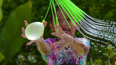 A water balloon fight is a perfect summer activity. 
