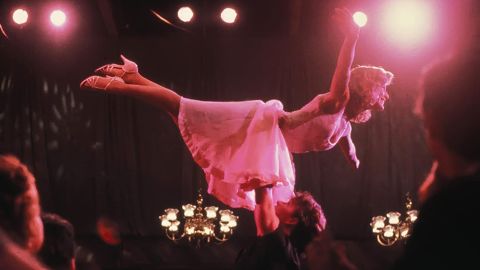 A scene from "Dirty Dancing" showcases stars Jennifer Grey and Patrick Swayze. 