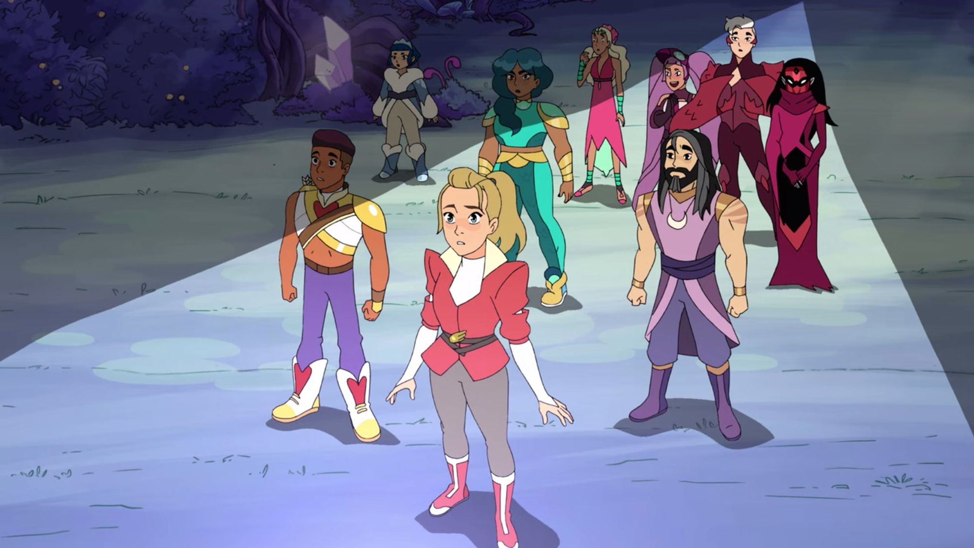 Adora and her friends in season five of "She-Ra and the Princesses of Power."