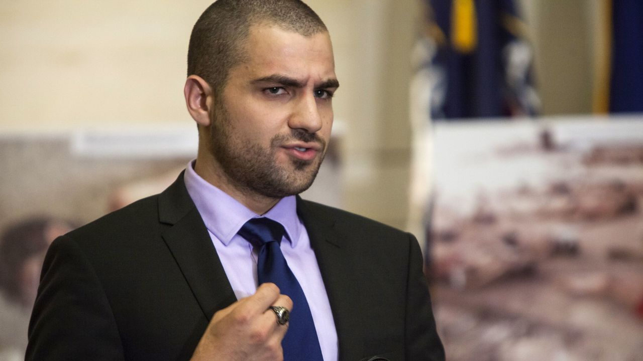 Idlbi spoke in 2015 about the horrors he faced while being held by the Assad Regime during the unveiling in Washington of "Caesar's Photos: Inside Syria's Secret Prisons."