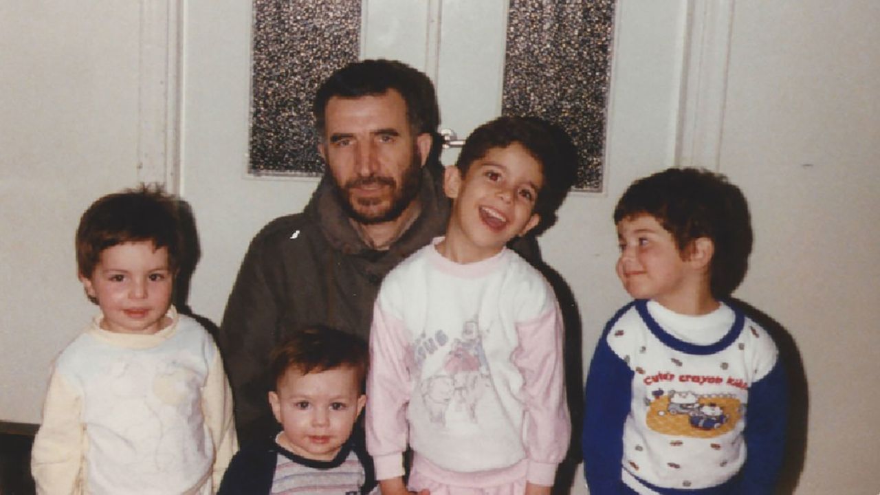 Qutaiba Idlbi as a child with his father, Yusef, whose political activism influenced his own path.