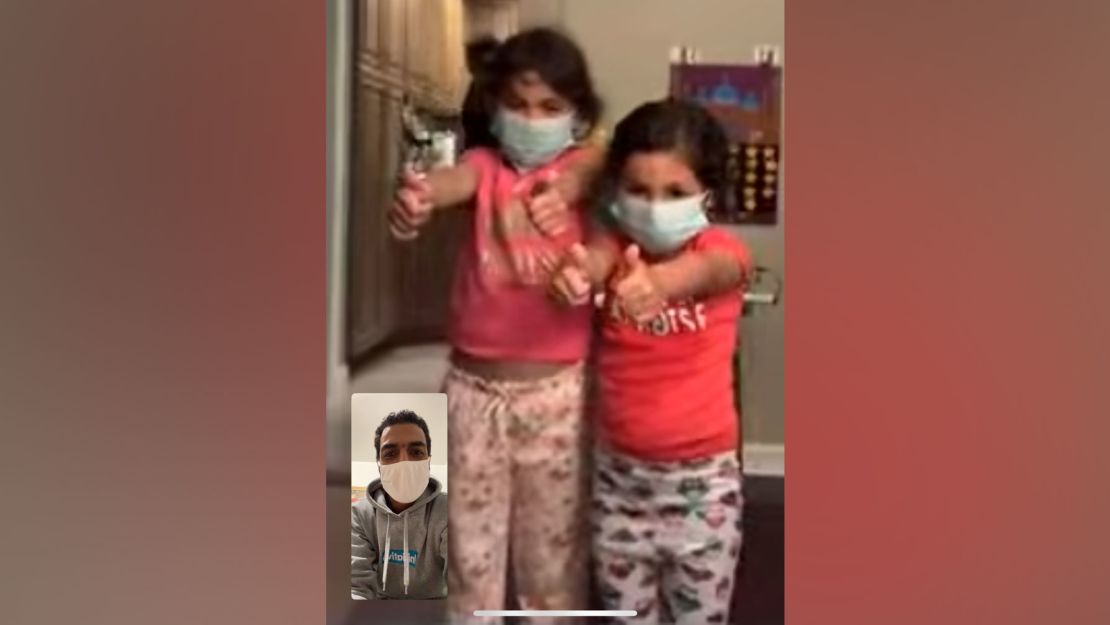 Mohamed Madboly says talking to his nearby nieces via computer makes it seem "like we're in different countries"