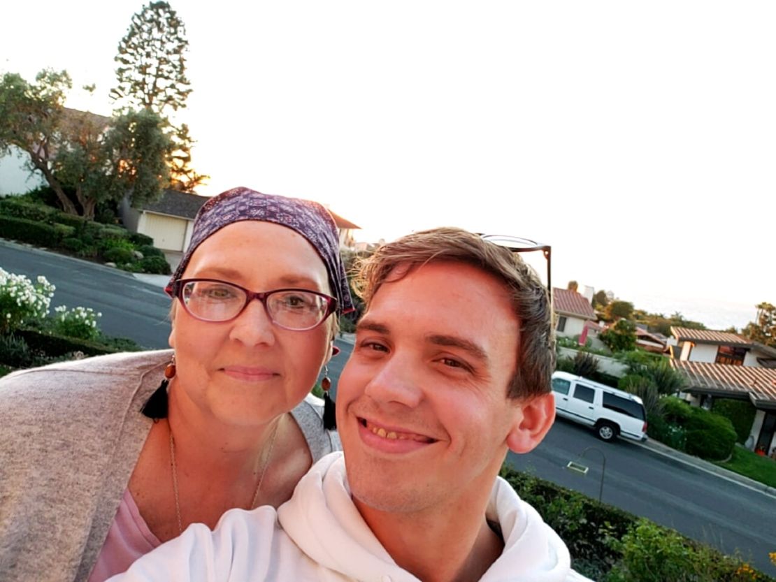 Suzi Israel and her son Jacob in Los Angeles in 2018. She connected him to Pandemic of Love for assistance, and volunteers for the organization as well.