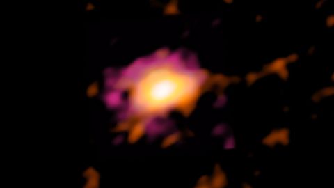 This ALMA image shows the Wolfe Disk in the distant universe.