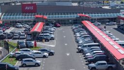 NEW YORK, UNITED STATES - 2020/05/15: Car rental AVIS parking lot is full since there are no customers during COVID-19 pandemic at JFK airport. (Photo by Lev Radin/Pacific Press/LightRocket via Getty Images)