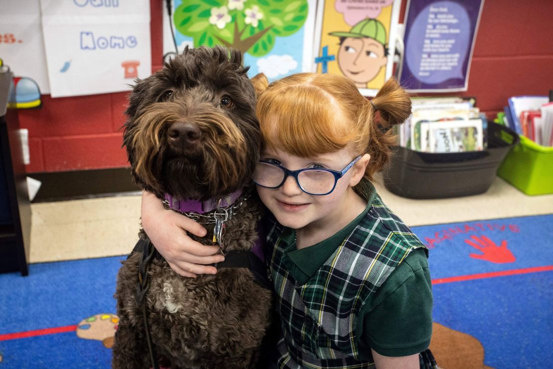 Ariel and Hadley Jo at school.