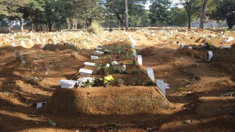 The Vila Formosa cemetery in Sao Paulo has dug thousands of new graves since the pandemic began.