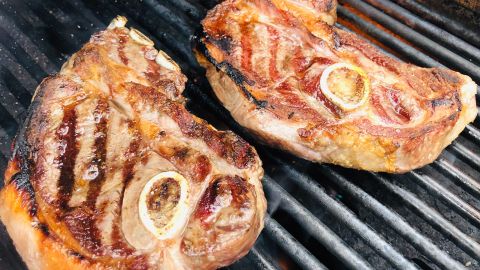 The trick to making lamb steaks on the grill is in not overcooking them.