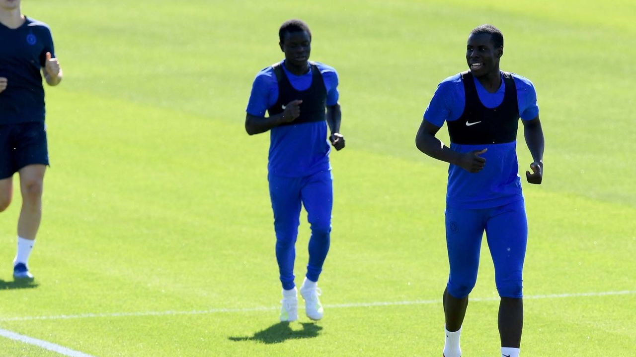 N'Golo Kante was another unexpected full head of hair.