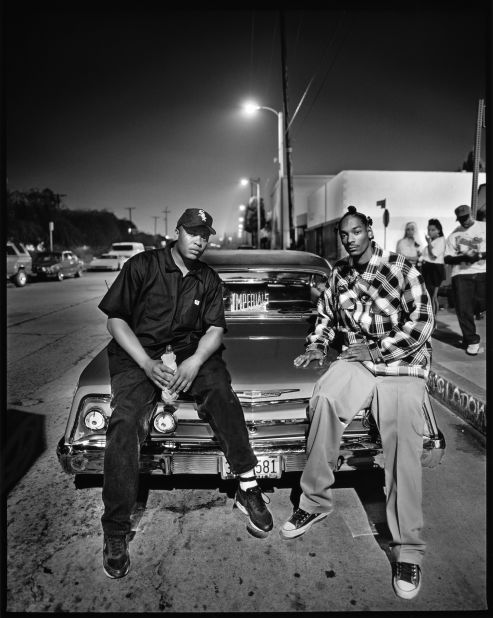 Dr. Dre and Snoop Dogg pictured here in Los Angeles in 1993.