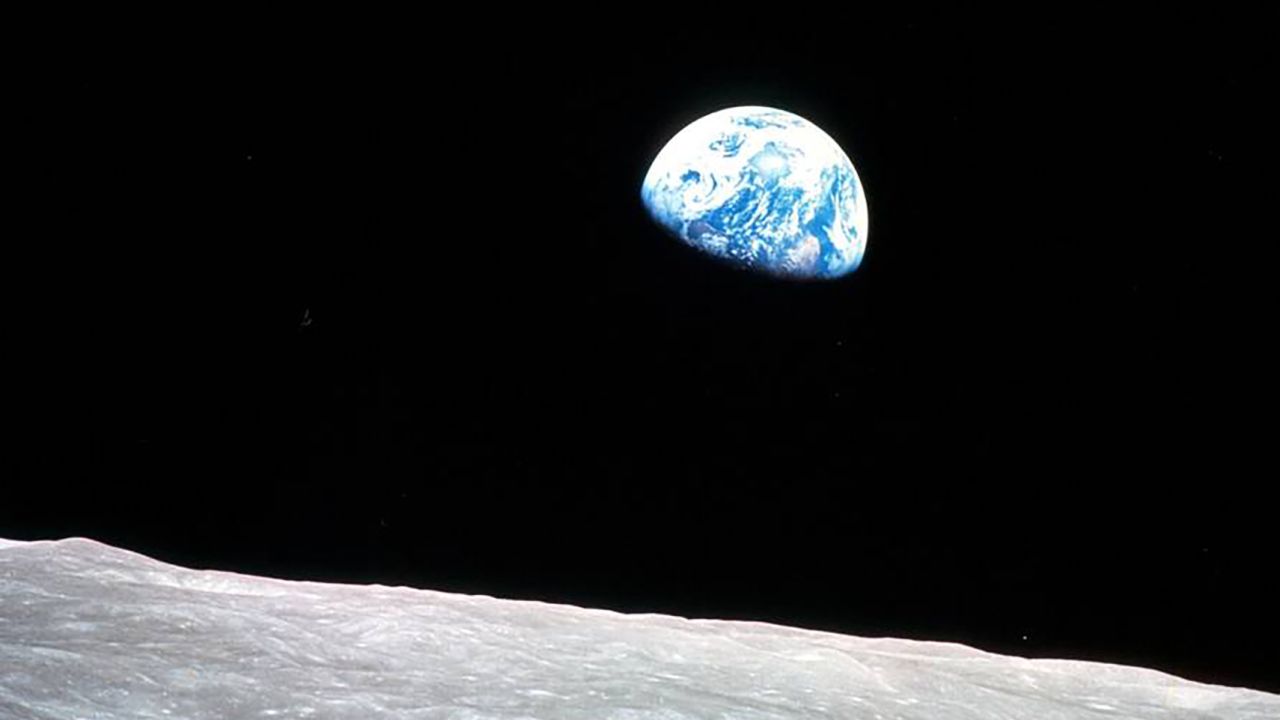 Earth seen from Apollo 8, the first manned mission to the moon.