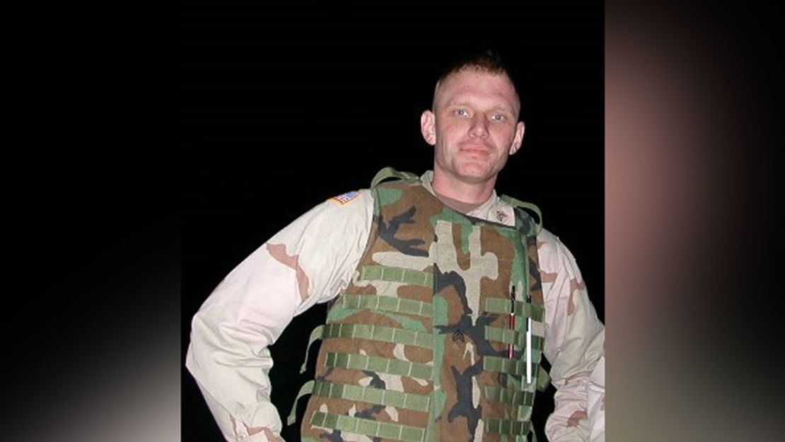 Army Staff Sergeant Justin Bowman in Iraq. 