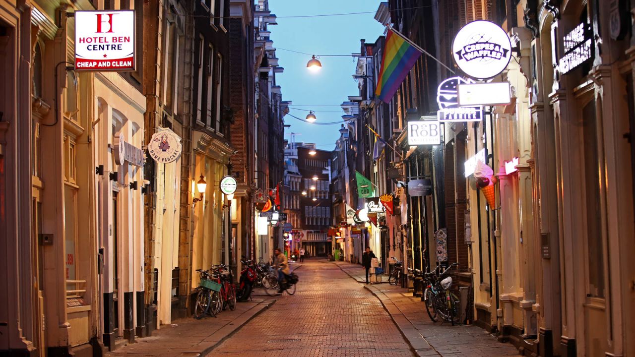 Tourists account for 70% of business in Amsterdam's Red Light District.