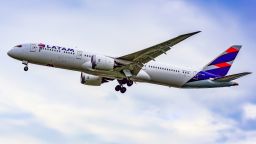 Frankfurt,Germany-June 17,2017:Chilean LATAM Airlines Boeing 787-9.LATAM Airlines Group S.A. is a Chilean airline holding company incorporated under Chilean law and headquartered in Santiago, Chile.