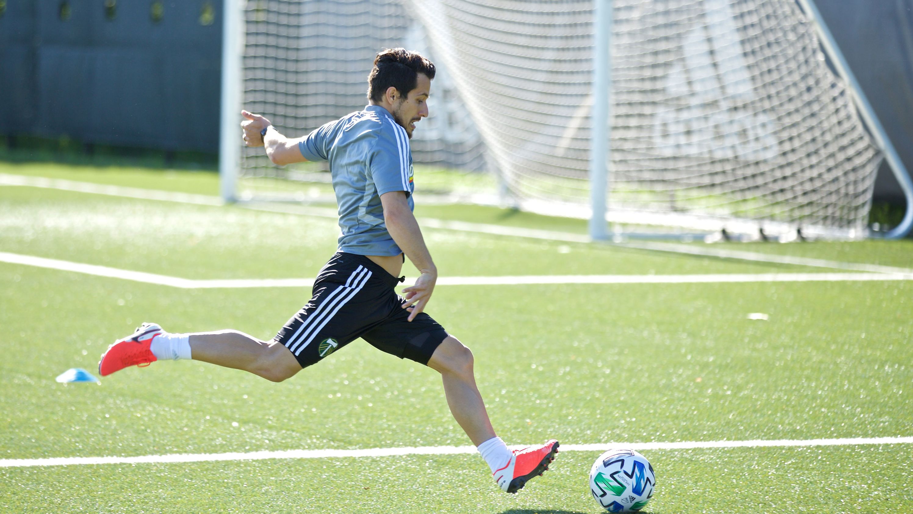 Portland Timbers midfielder Sebastian Blanco trains individually at the team practice facility on May 8 in Portland. 
