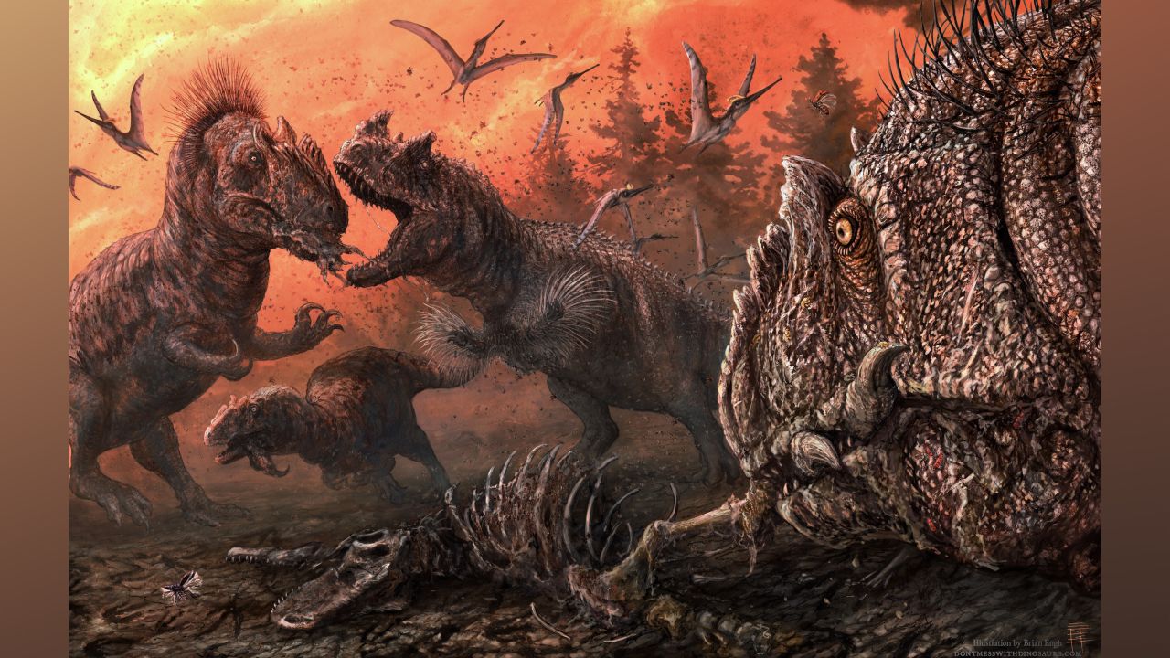 Theropods in a stressed Late Jurassic ecosystem had to respond by cannibalizing other theropods and other dinosaurs. 