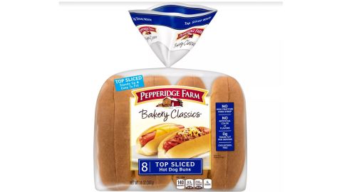 Pepperidge Farm Bakery Classics Top Sliced Hot Dog Buns, 8-count