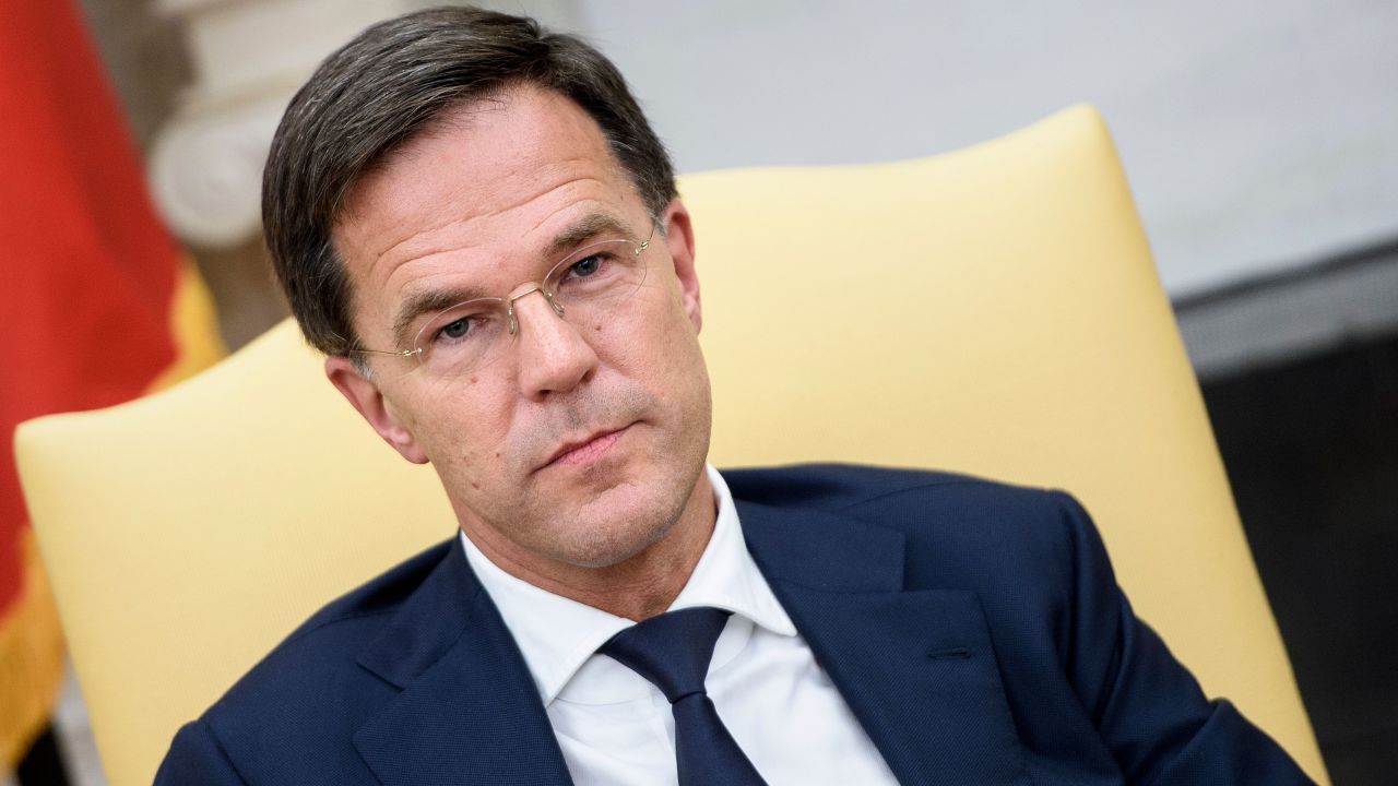 Dutch Prime Minister Mark Rutte waits for a meeting with US President Donald Trump in the White House in July 2018.