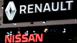 Renault and Nissan automobile logos are pictured during the Brussels Motor Show on January 9, 2020 in Brussels. (Photo by Kenzo TRIBOUILLARD / AFP) (Photo by KENZO TRIBOUILLARD/AFP via Getty Images)