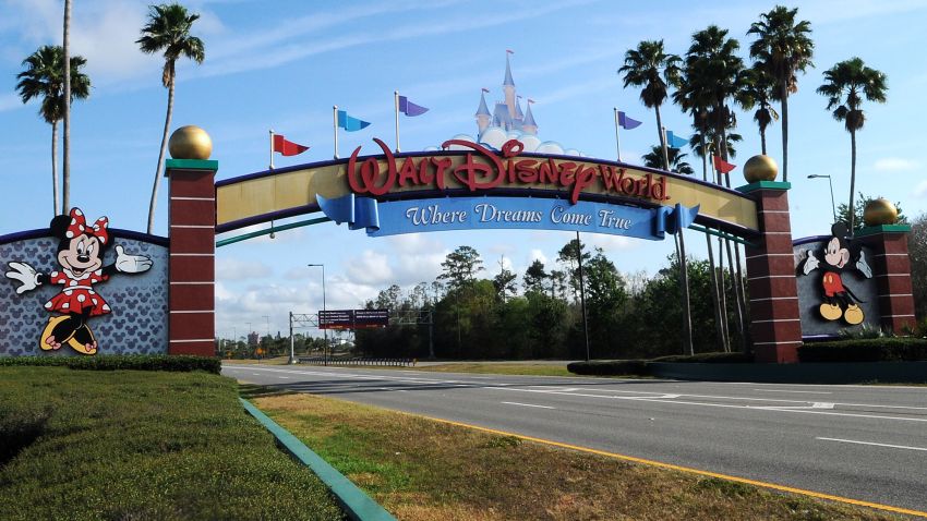 ORLANDO, UNITED STATES - 2020/03/16: The entrance to Disney World is deserted on the first day of closure as theme parks in the Orlando area suspend operations for two weeks in an effort to curb the spread of the coronavirus (COVID-19). 
As of March 16, 2020 there were 155 Florida-related coronavirus cases. (Photo by Paul Hennessy/SOPA Images/LightRocket via Getty Images)