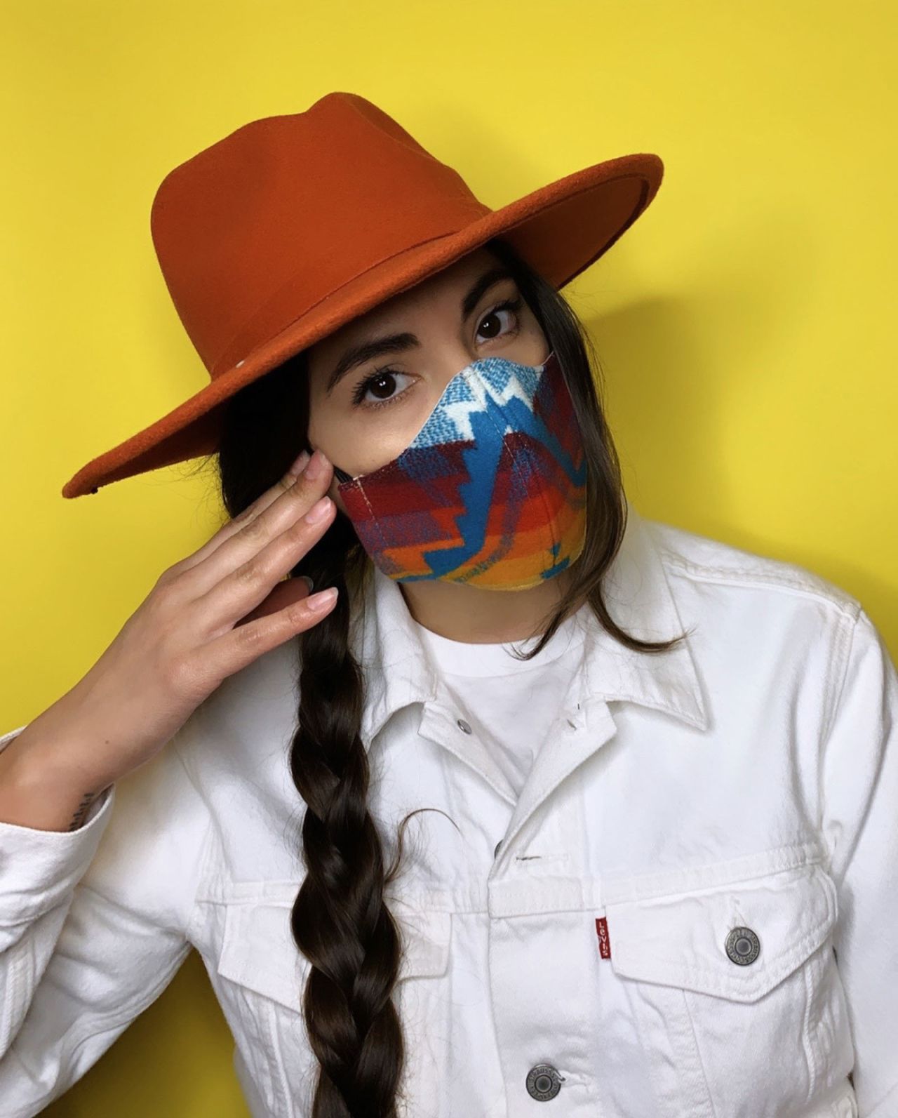 Korina Emmerich, a descendant of the Coast Salish Territory Puyallup Tribe, has been designing unique face masks made out of Pendleton blankets.