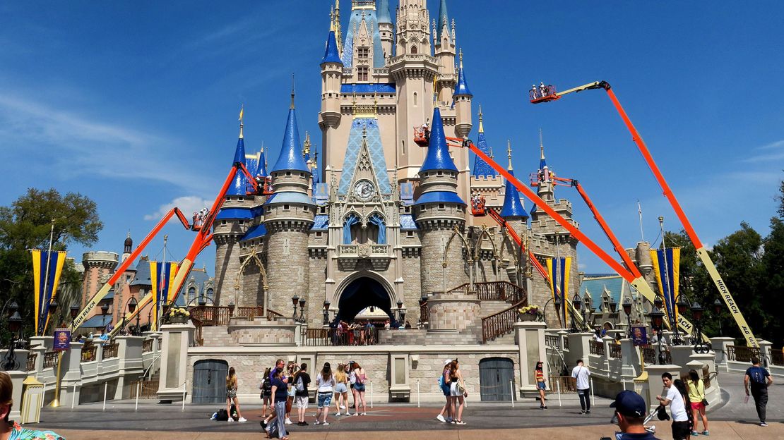 Cinderella Castle in the Magic Kingdom has been getting a major renovation, which was already scheduled, during the pandemic.