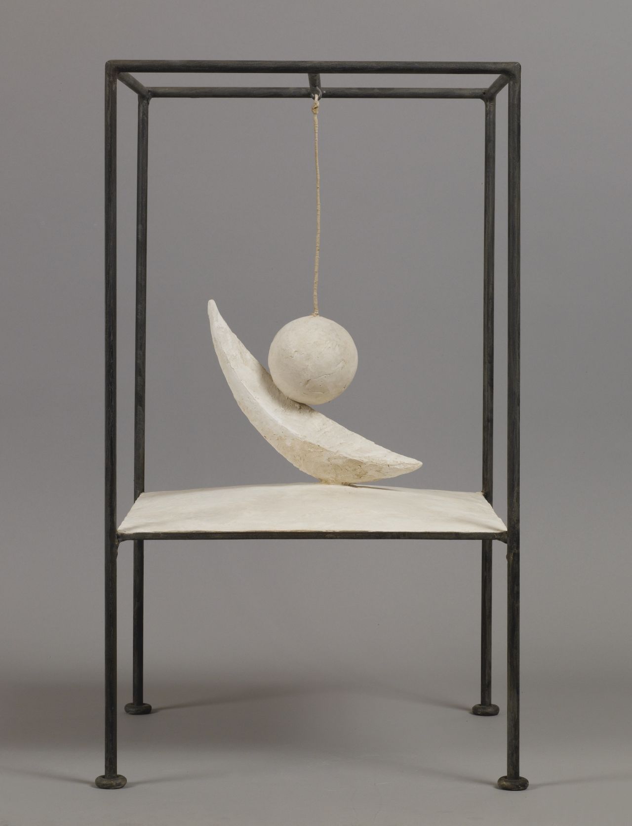 One of Giacometti's celebrated Surrealist works, which still exists today, is the titillating "Suspended Ball."